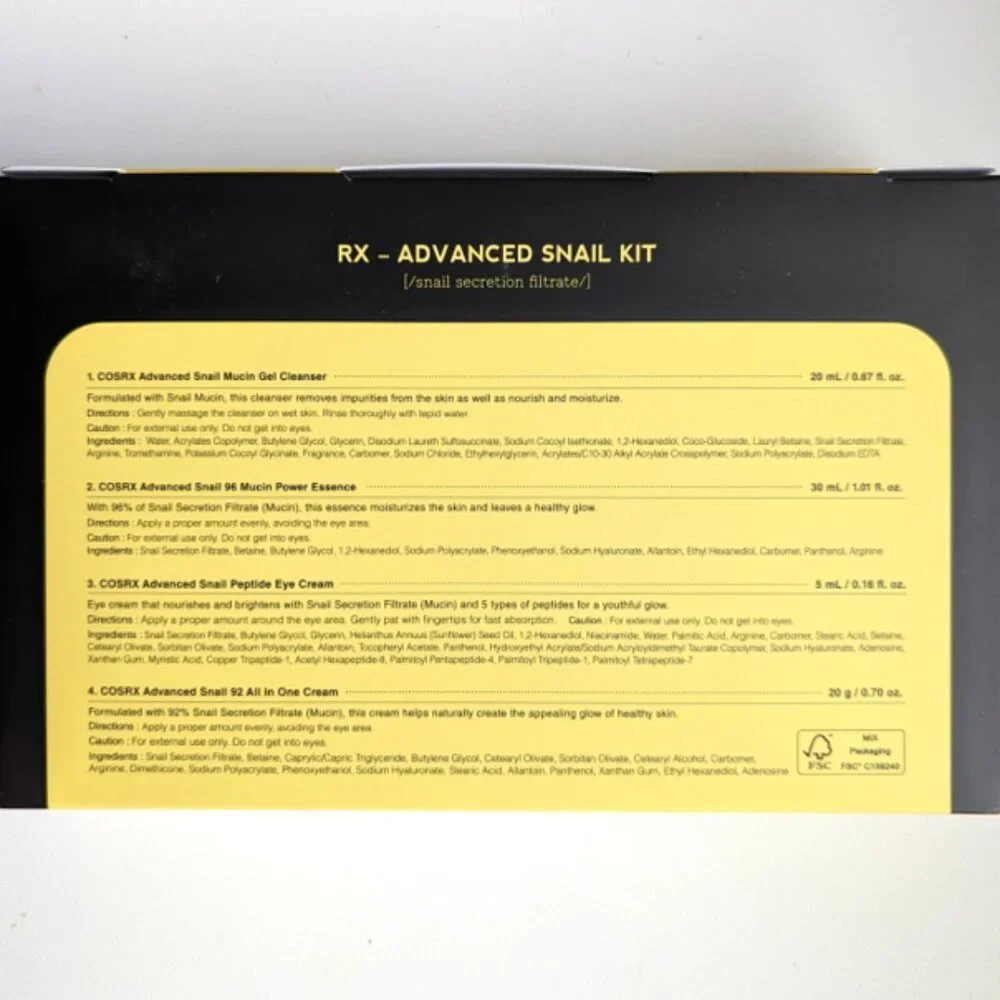 COSRX Advanced Snail Korean Skincare Repairs Soothe Skin 4-PCs Set Travel Size - Picture 7 of 8